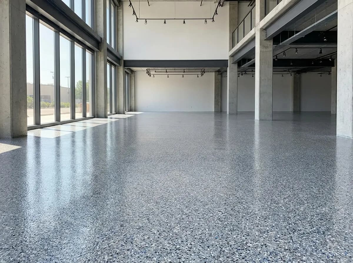 Commercial flake epoxy floor